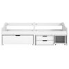 vidaXL Day Bed with 3 Drawers without Mattress "IRUN" White 90x200 cm