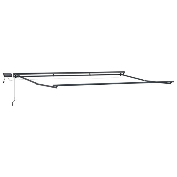 vidaXL Manual Awning Frame with LEDs Anthracite 4.5 x 3.5 m Aluminium