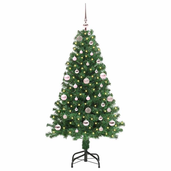 vidaXL Artificial Christmas Tree with 150 LEDs with Stand Green 150 cm