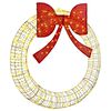 vidaXL Wreath with 150 LEDs Warm white 121 x 121 x 10 cm PET