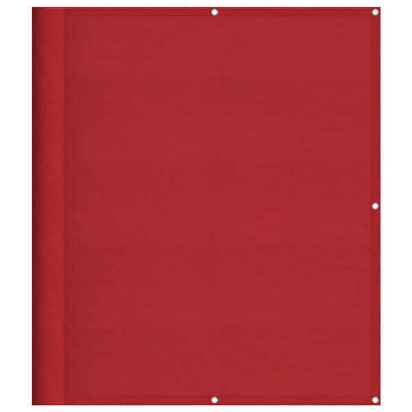 vidaXL Balcony Screen Red 120x700 cm 100% Polyester Oxford