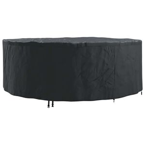 vidaXL Furniture Cover Black 244 x 244 x 71 cm 600D Oxford Fabric