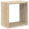 vidaXL Wall Cube Shelves 6 pcs White and Sonoma Oak 26x15x26 cm