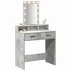 vidaXL Dressing Table Grey 79 x 41 x 140 cm Engineered Wood