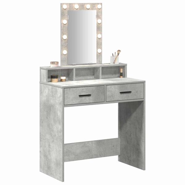 vidaXL Dressing Table Grey 79 x 41 x 140 cm Engineered Wood