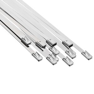 vidaXL Cable Tie 12 pcs 4.6 x 350 mm Silver