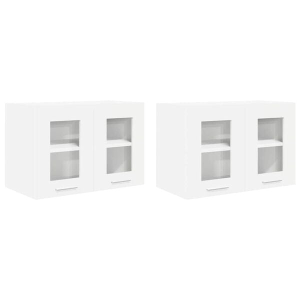 vidaXL Hanging Cabinet 2 pcs White 60 x 31 x 40 cm Engineered Wood