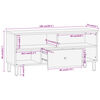 vidaXL TV Cabinet 100x33x46 cm Solid Wood Acacia