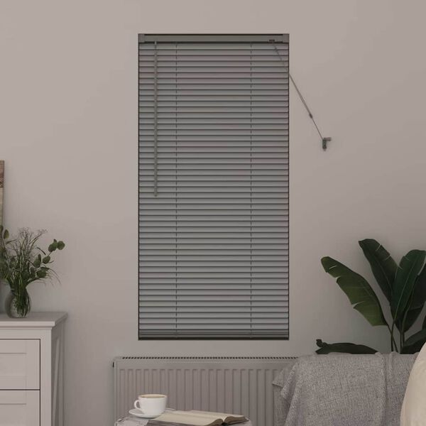 vidaXL Venetian Blinds Height Adjustable Silver 175 x 55 cm Aluminium