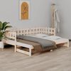 vidaXL Pull-out Day Bed without Mattress 2x(80x200) cm Solid Wood Pine