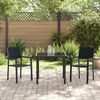 vidaXL Garden Dining Set 7 pcs Black Powder-Coated Steel