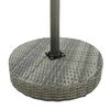 vidaXL Garden Table Grey 60.5x106 cm Poly Rattan