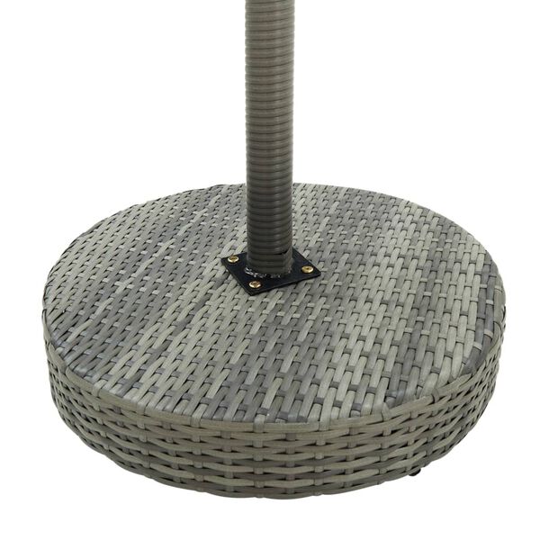vidaXL Garden Table Grey 60.5x106 cm Poly Rattan