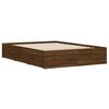 vidaXL Bed Frame with Drawers without Mattress Brown Oak 120x190 cm Small Double