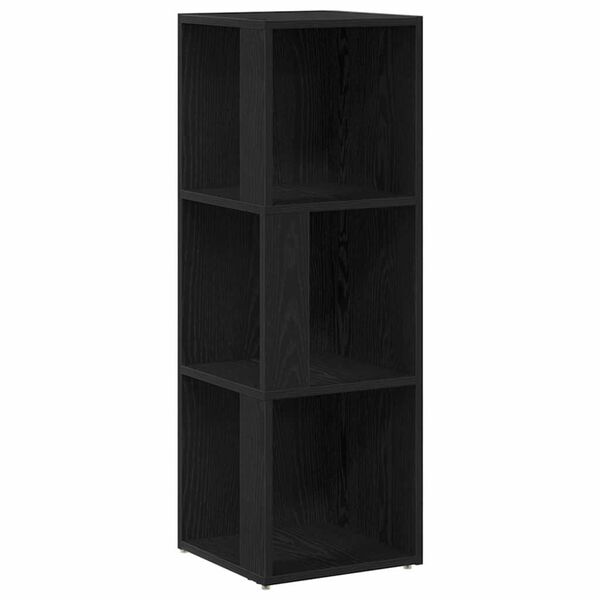 vidaXL Corner Shelves Black Oak 33 x 33 x 100 cm Engineered Wood