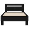vidaXL Bed Frame without Mattress with LED Lights Black 100x200 cm