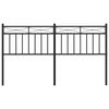 vidaXL Metal Replace Headboard Black 150 cm