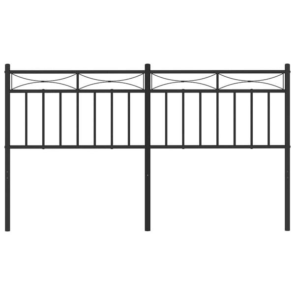 vidaXL Metal Replace Headboard Black 150 cm