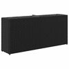 vidaXL Garden Planter with 2 Pots Black 90x20x40 cm Poly Rattan