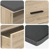 vidaXL Hall Bench with Cushion with Drawer Sonoma Oak 100 x 38 x 46 cm