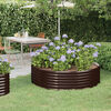 vidaXL Garden Raised Bed Galvanised Steel 140x140x36 cm Brown