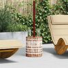 vidaXL Parasol Base White Washed Ø34 x 40 cm Solid Wood