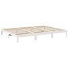 vidaXL Family Bed Frame No Mattress White 270x200 cm Solid Wood Pine
