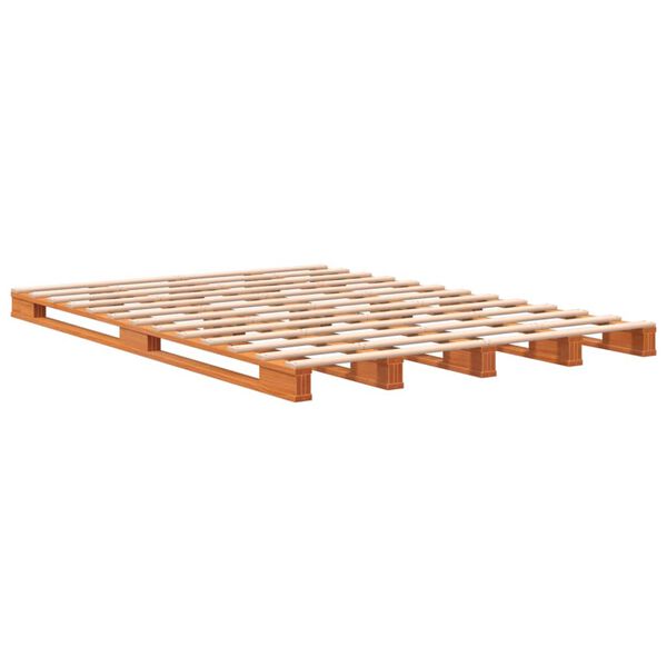 vidaXL Pallet Bed without Mattress Wax Brown 140x200 cm Solid Wood Pine