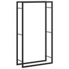 vidaXL Firewood Rack Matt Black 80x28x154 cm Steel