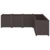 vidaXL Garden Planter Brown 160x160x53 cm PP