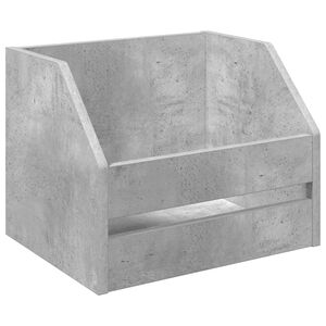 vidaXL Vinyl Album Box Concrete Grey 38 x 30 x 29 cm Engineered Wood