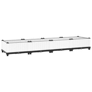 vidaXL Raised Bed White 160x40x23 cm Polypropylene