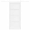 vidaXL Sliding Door White 86 x 198.5 cm Solid Pine Wood