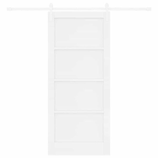 vidaXL Sliding Door White 86 x 198.5 cm Solid Pine Wood