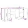 vidaXL Desk Grey Sonoma 140x50x75 cm Engineered Wood