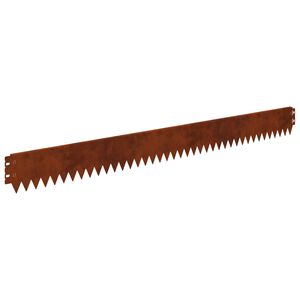 vidaXL Lawn Edging 30 pcs 103 x 10 cm Steel Rusty