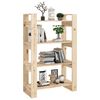 vidaXL Book Cabinet/Room Divider 80x35x125 cm Solid Wood Pine