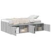 vidaXL Bed Frame with Drawer Grey Sonoma 90 x 200 cm Engineered Wood