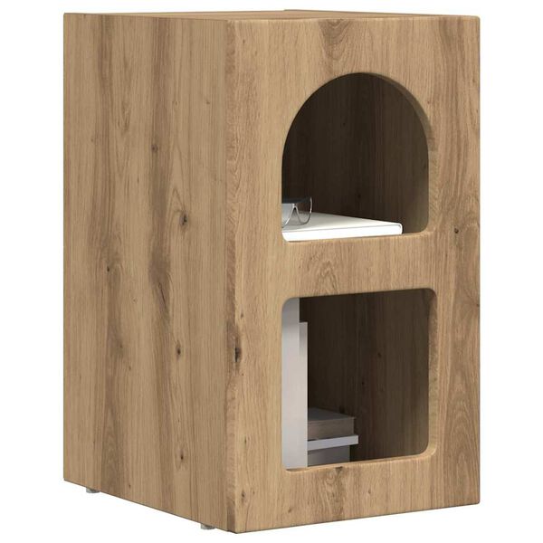 vidaXL Bedside Table Artisan Oak 29.5 x 33.5 x 50 cm Engineered Wood