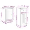 vidaXL 3 Piece Bathroom Furniture Set BODO White Solid Wood Pine