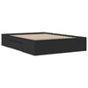 vidaXL Bed Frame without Mattress Black 140x200 cm Engineered Wood