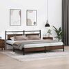 vidaXL Metal Bed Frame without Mattress Brown Oak 200x200 cm