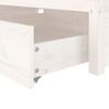 vidaXL Bed Frame without Mattress with Drawers White Small Single