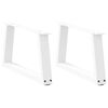 vidaXL Coffee Table Legs V-Shape 2 pcs White 70x(30-31.3) cm Steel