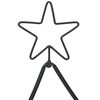 vidaXL Metal Christmas Tree with Stand Black 150 cm Steel