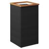 vidaXL Planter | Black, Brown | PE rattan, powder-coated steel, plastic | Medium