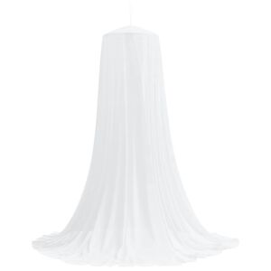 vidaXL Mosquito Net for Bed 3 pcs 156 mesh White ⌀56 x 220 cm