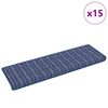 vidaXL Self-adhesive Stair Mats Striped 15 pcs Blue 65 x 21 x 4 cm