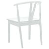 vidaXL Dining Chair 2 pcs White and White Solid Rubber Wood