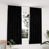 vidaXL Blackout Curtains 2 pcs with Hooks Velvet Black 140x175 cm